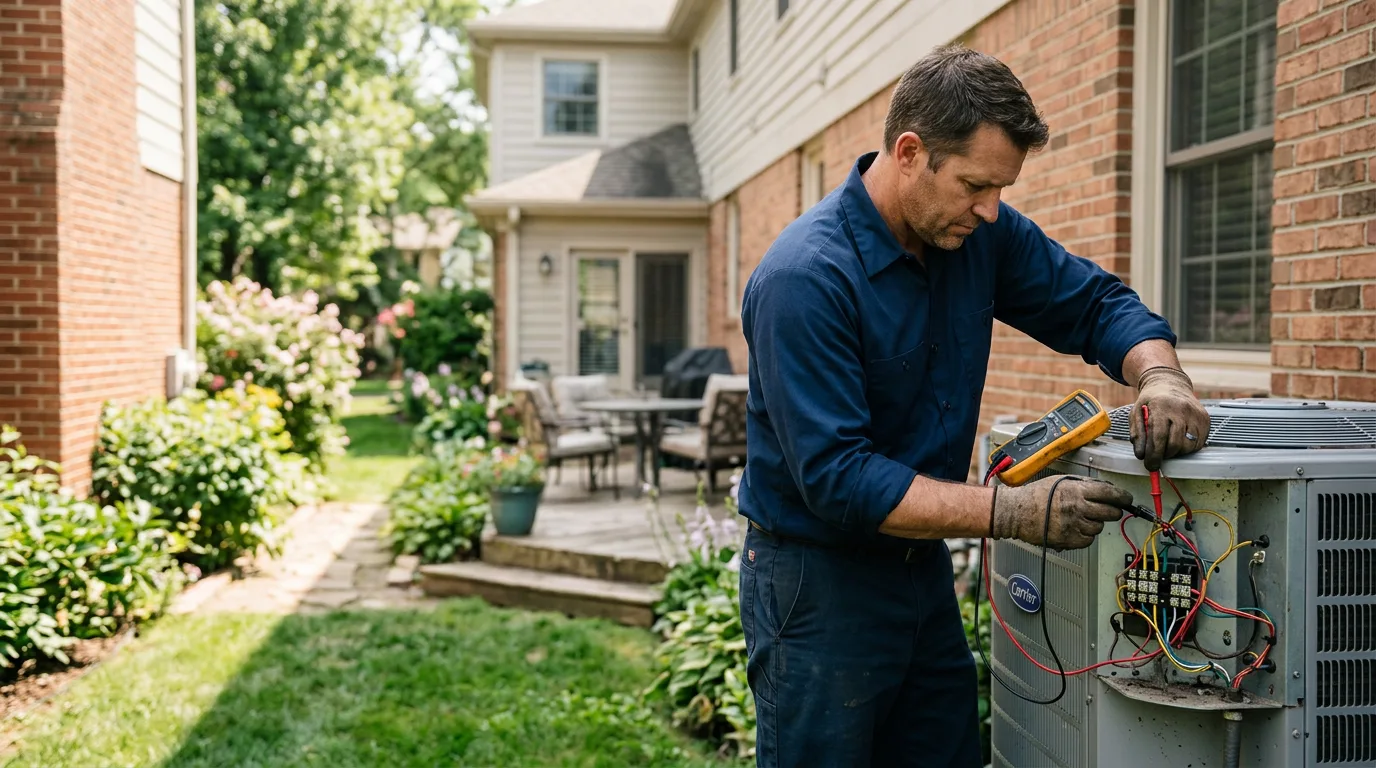 HVAC technician working near Christiansburg, VA